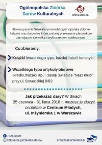Warszawskie Uwalnianie Kultury z Ogólnopolską Zbiórką Darów Kulturalnych 2018!